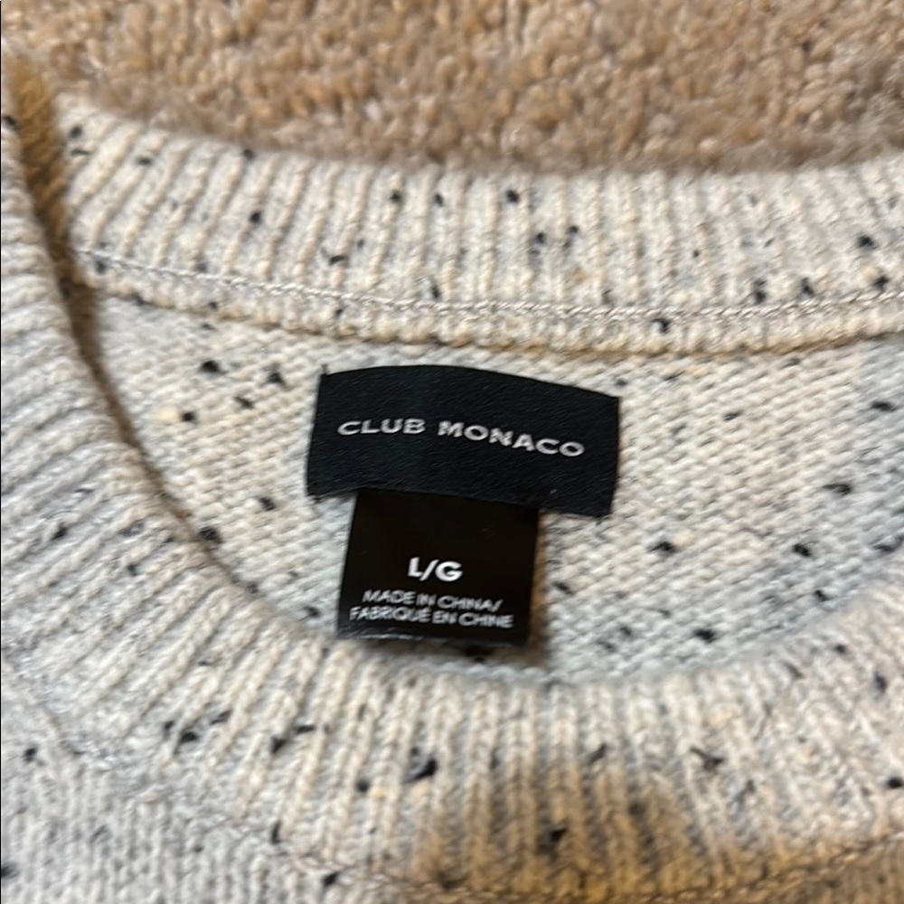 Men's Club Monaco Gray Chunky Sweater - Picture 2 of 3